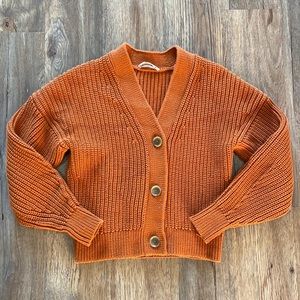 Everlane Rust Cotton Cardigan
